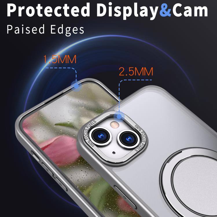 For iPhone 14 Plus Kalebol 360-degree Rotating MagSafe Magnetic Holder Phone Case