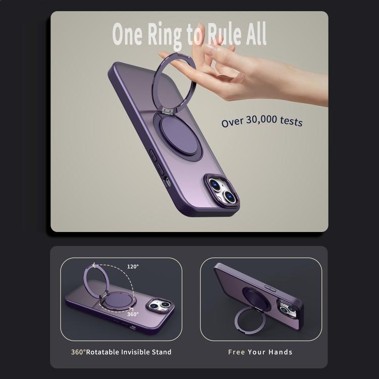 For iPhone 14 Plus Kalebol 360-degree Rotating MagSafe Magnetic Holder Phone Case