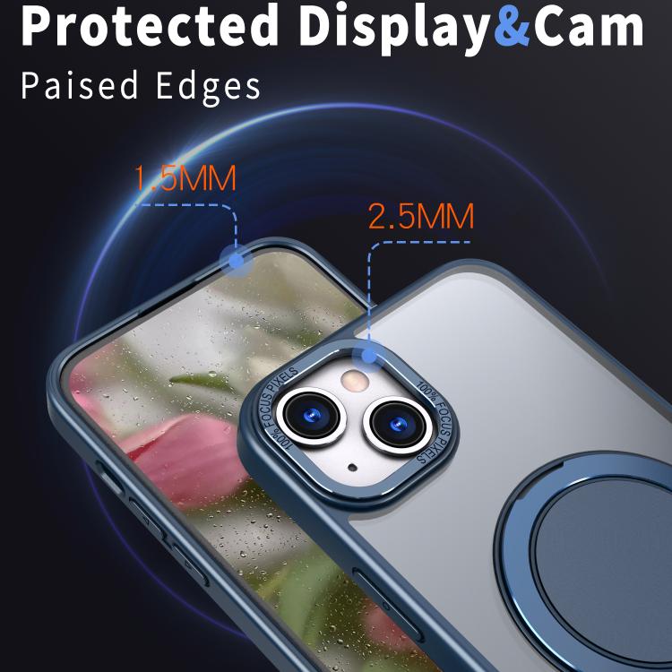 For iPhone 14 Plus Kalebol 360-degree Rotating MagSafe Magnetic Holder Phone Case