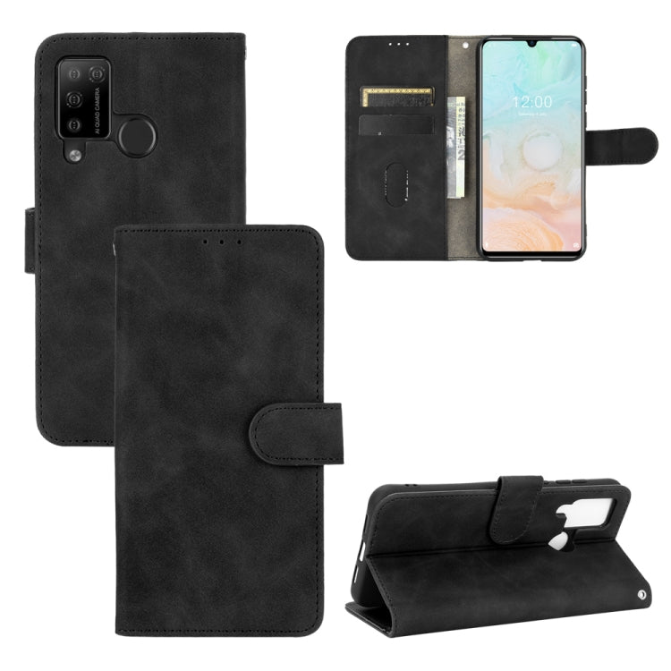 For DOOGEE N20 Pro Solid Color Skin Feel Magnetic Buckle Horizontal Flip Calf Texture PU Leather Case with Holder & Card Slots & Wallet