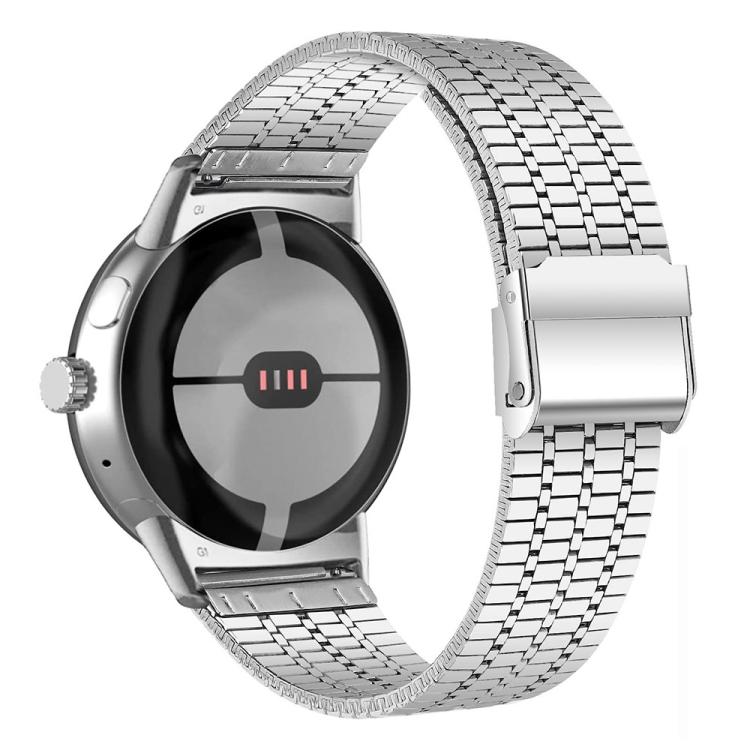 For Google Pixel Watch 4 / 3 / 2 / 1 41mm xDfind Seven Beads Buckle Stainless Steel Watch Band