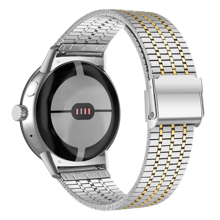 For Google Pixel Watch 4 / 3 / 2 / 1 41mm xDfind Seven Beads Buckle Stainless Steel Watch Band