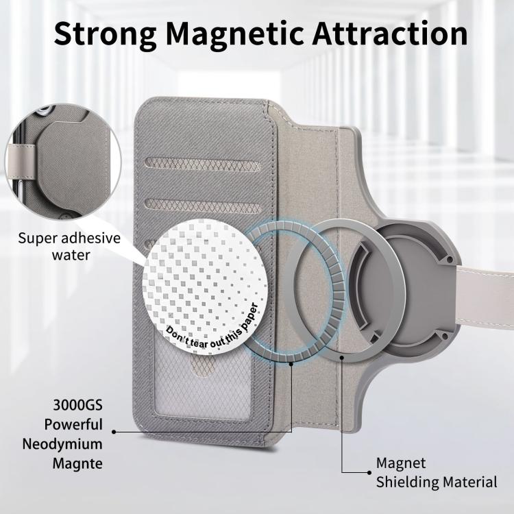 For iPhone 17e / 16e Twill Fabric MagSafe RFID Anti-theft Zipper Wallet Leather Phone Case