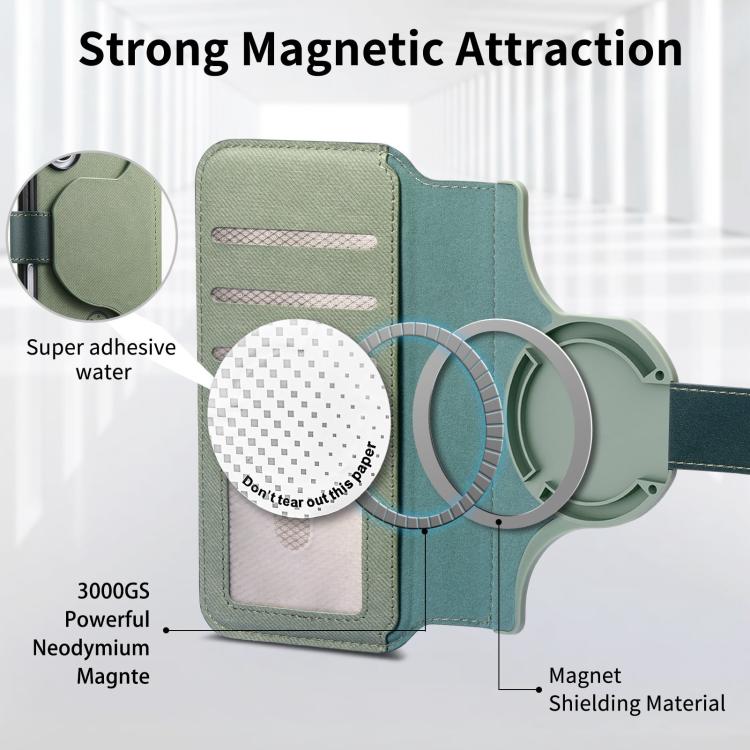 For iPhone 17e / 16e Twill Fabric MagSafe RFID Anti-theft Zipper Wallet Leather Phone Case
