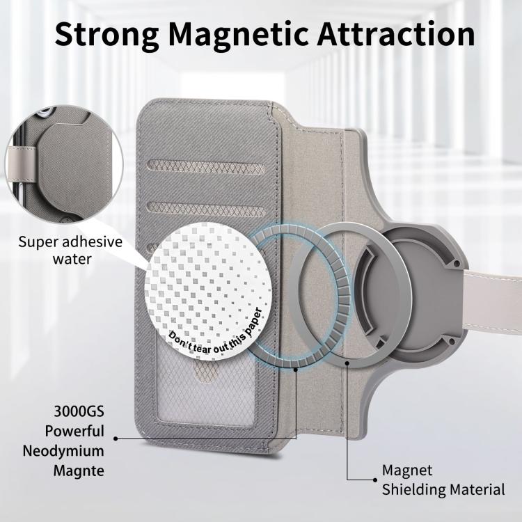 For iPhone 16 Plus Twill Fabric MagSafe RFID Anti-theft Zipper Wallet Leather Phone Case