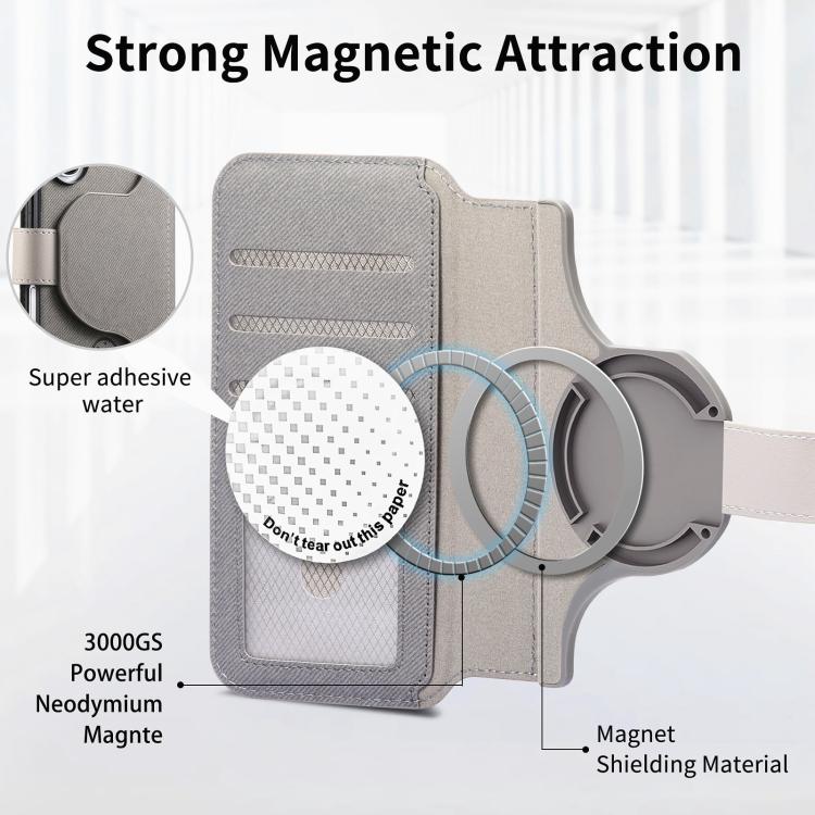 For iPhone 12 Twill Fabric MagSafe RFID Anti-theft Zipper Wallet Leather Phone Case