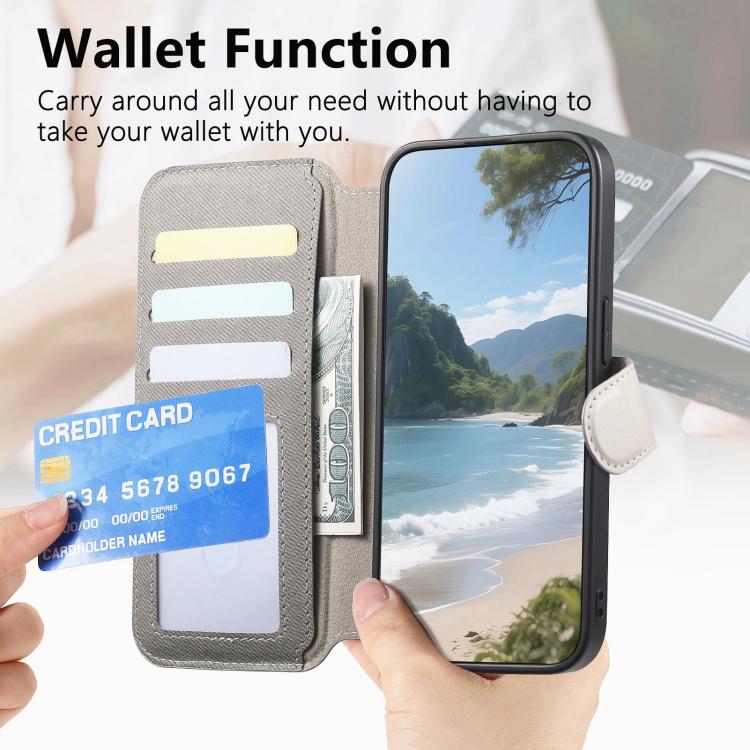 For iPhone 11 Twill Fabric MagSafe RFID Anti-theft Zipper Wallet Leather Phone Case