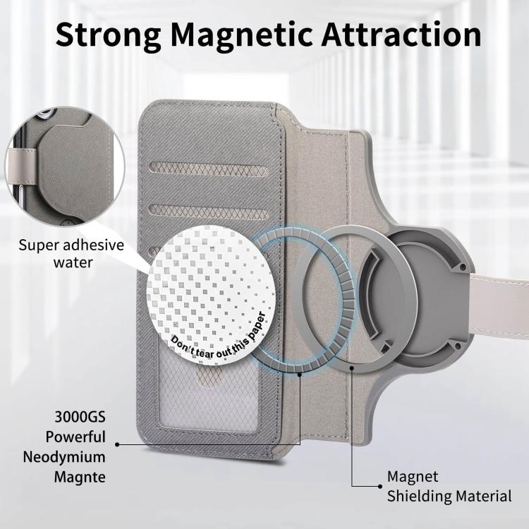For iPhone 17 Pro Max Twill Fabric MagSafe RFID Anti-theft Zipper Wallet Leather Phone Case