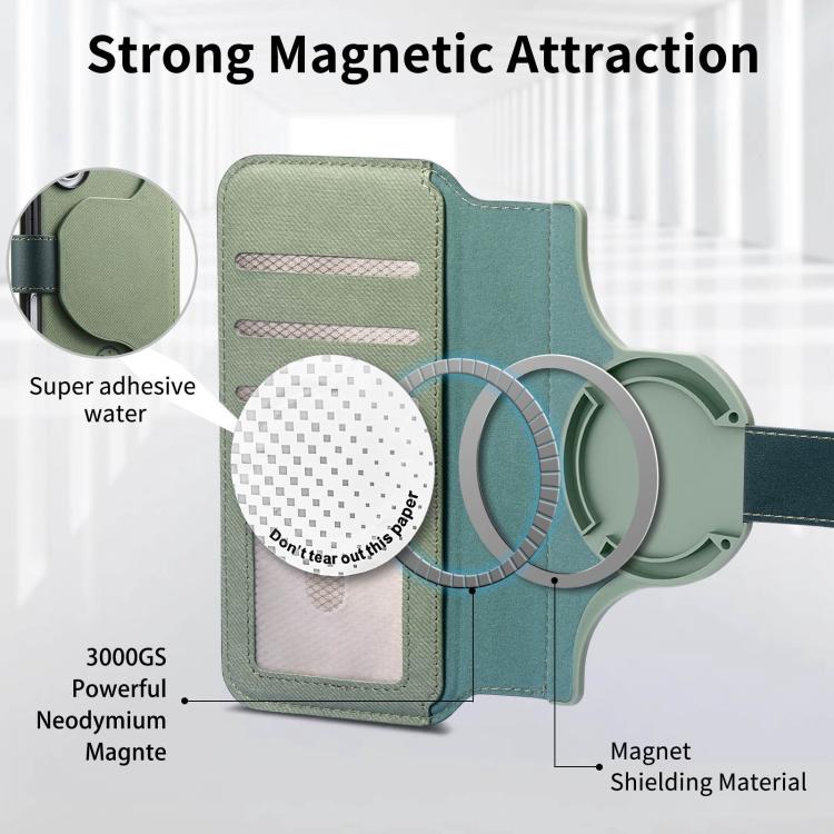 For iPhone 17 Pro Max Twill Fabric MagSafe RFID Anti-theft Zipper Wallet Leather Phone Case