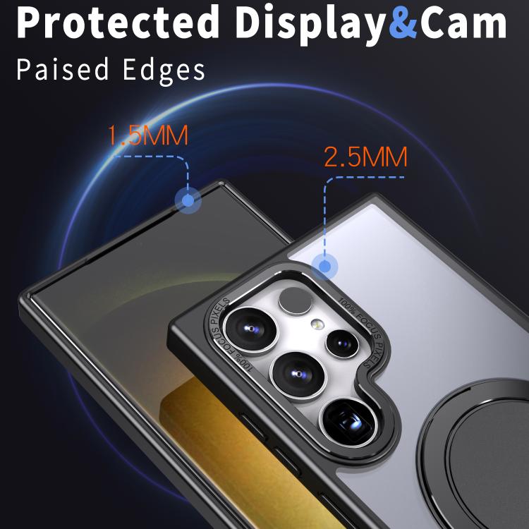 For Samsung Galaxy S24 Ultra 5G Kalebol 360-degree Rotating MagSafe Magnetic Holder Phone Case