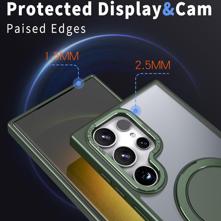 For Samsung Galaxy S24 Ultra 5G Kalebol 360-degree Rotating MagSafe Magnetic Holder Phone Case