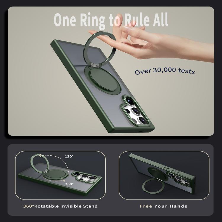 For Samsung Galaxy S23 Ultra 5G Kalebol 360-degree Rotating MagSafe Magnetic Holder Phone Case