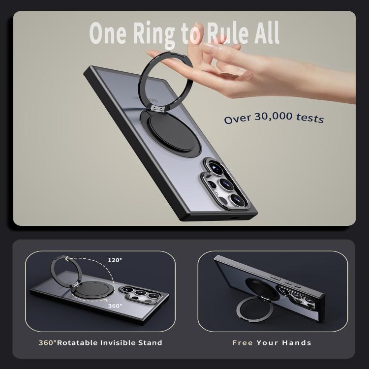 For Samsung Galaxy S22 Ultra 5G Kalebol 360-degree Rotating MagSafe Magnetic Holder Phone Case