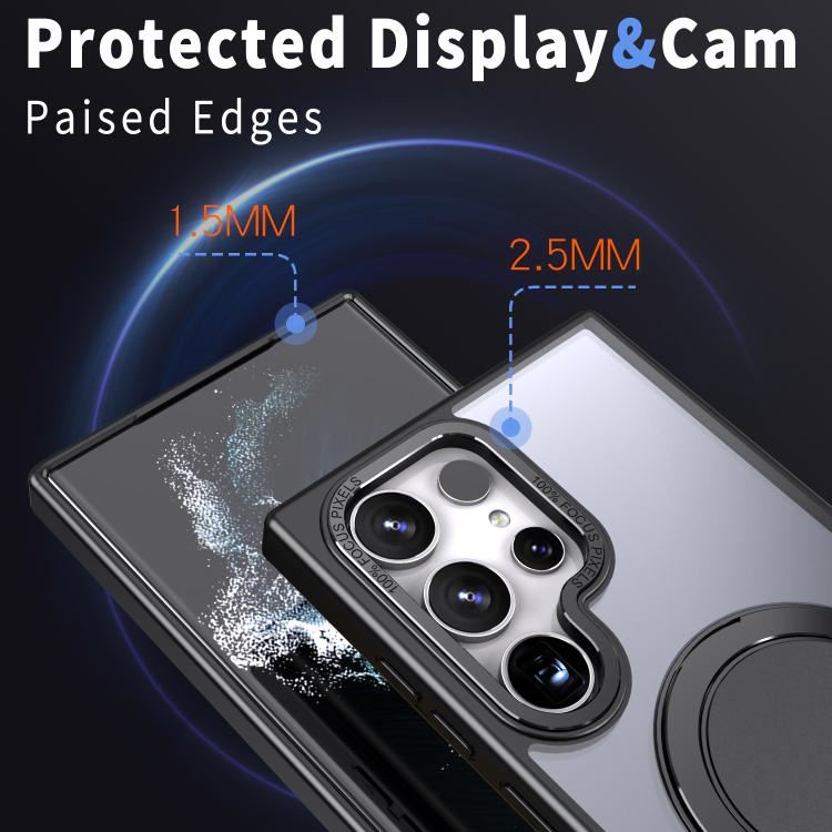 For Samsung Galaxy S22 Ultra 5G Kalebol 360-degree Rotating MagSafe Magnetic Holder Phone Case