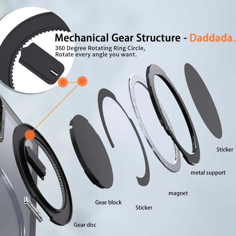 For Samsung Galaxy S22 Ultra 5G Kalebol 360-degree Rotating MagSafe Magnetic Holder Phone Case