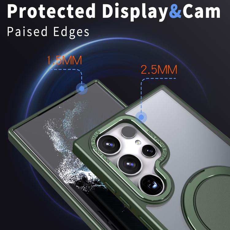 For Samsung Galaxy S22 Ultra 5G Kalebol 360-degree Rotating MagSafe Magnetic Holder Phone Case