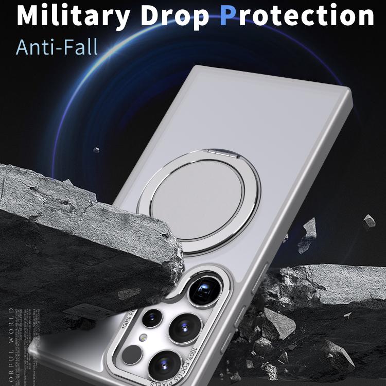 For Samsung Galaxy S22 Ultra 5G Kalebol 360-degree Rotating MagSafe Magnetic Holder Phone Case