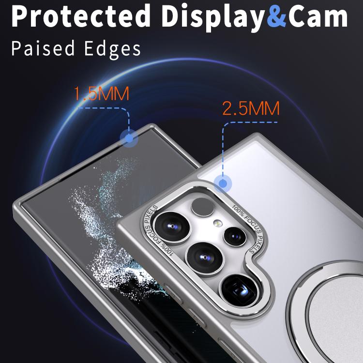 For Samsung Galaxy S22 Ultra 5G Kalebol 360-degree Rotating MagSafe Magnetic Holder Phone Case