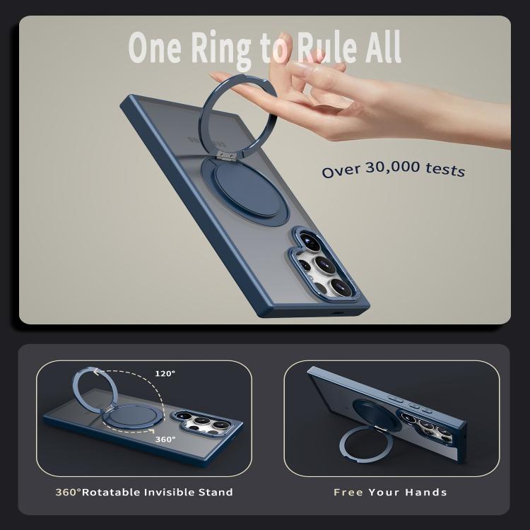 For Samsung Galaxy S22 Ultra 5G Kalebol 360-degree Rotating MagSafe Magnetic Holder Phone Case