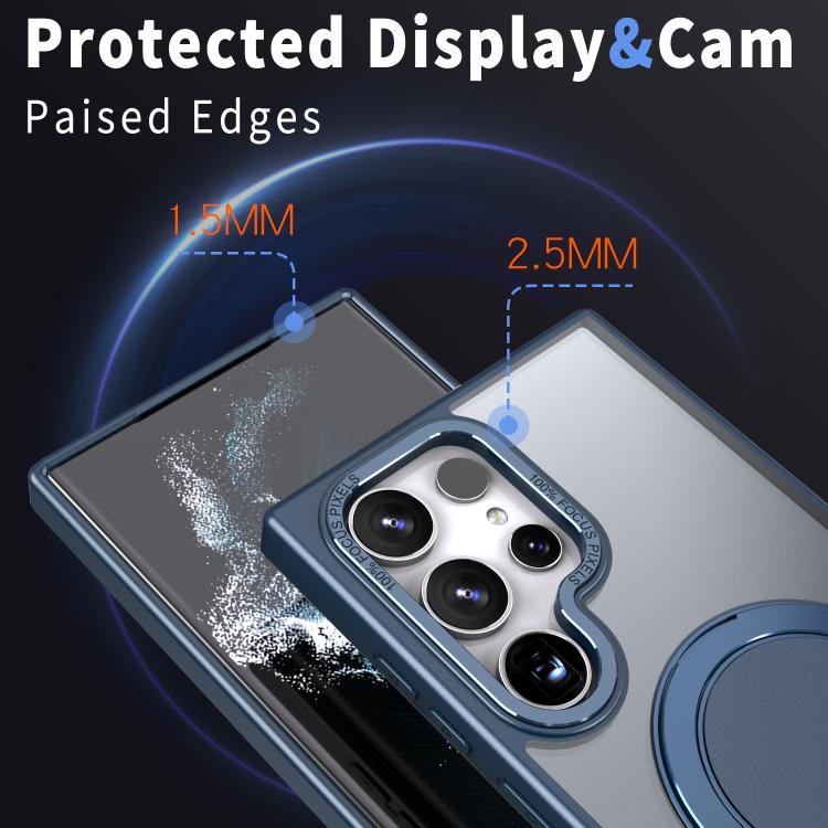 For Samsung Galaxy S22 Ultra 5G Kalebol 360-degree Rotating MagSafe Magnetic Holder Phone Case