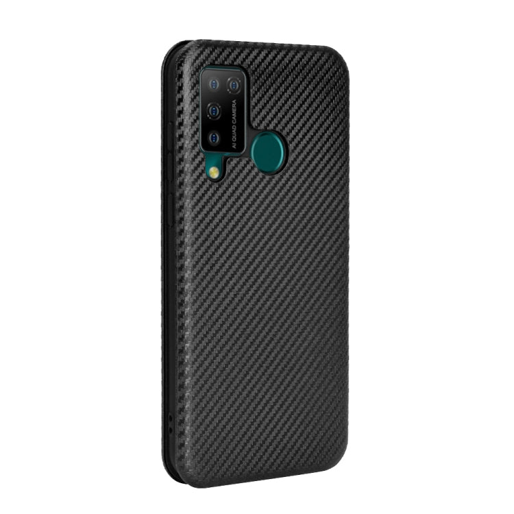 For DOOGEE N20 Pro Carbon Fiber Texture Horizontal Flip TPU + PC + PU Leather Case with Card Slot