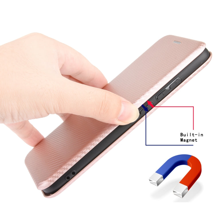 For Samsung Galaxy M51 (Side Fingerprint) Carbon Fiber Texture Horizontal Flip TPU + PC + PU Leather Case with Card Slot