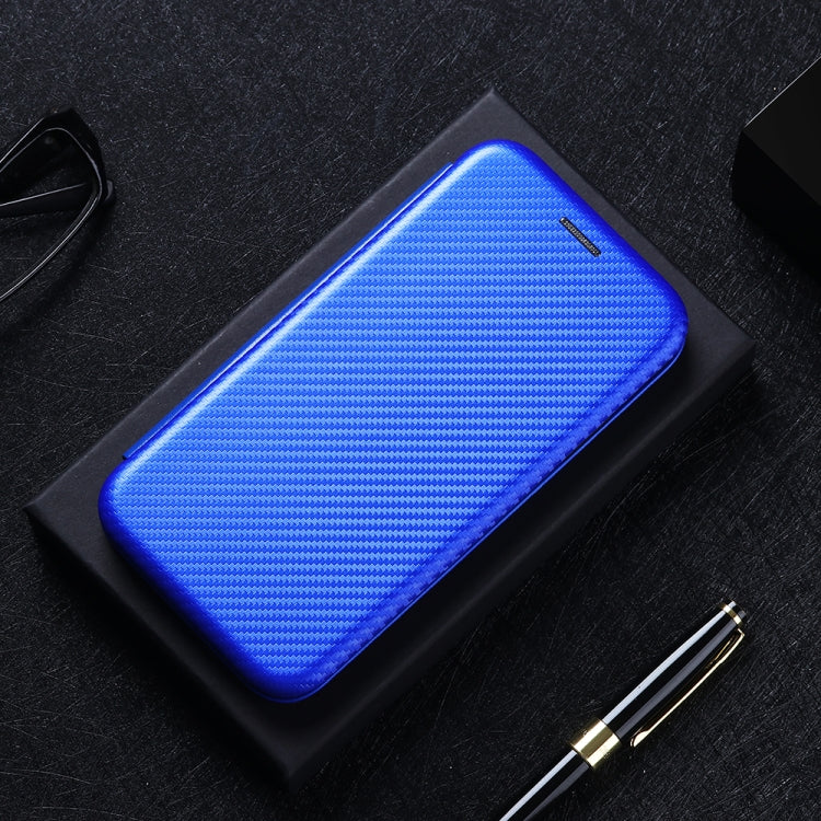 For Samsung Galaxy M51 (Side Fingerprint) Carbon Fiber Texture Horizontal Flip TPU + PC + PU Leather Case with Card Slot
