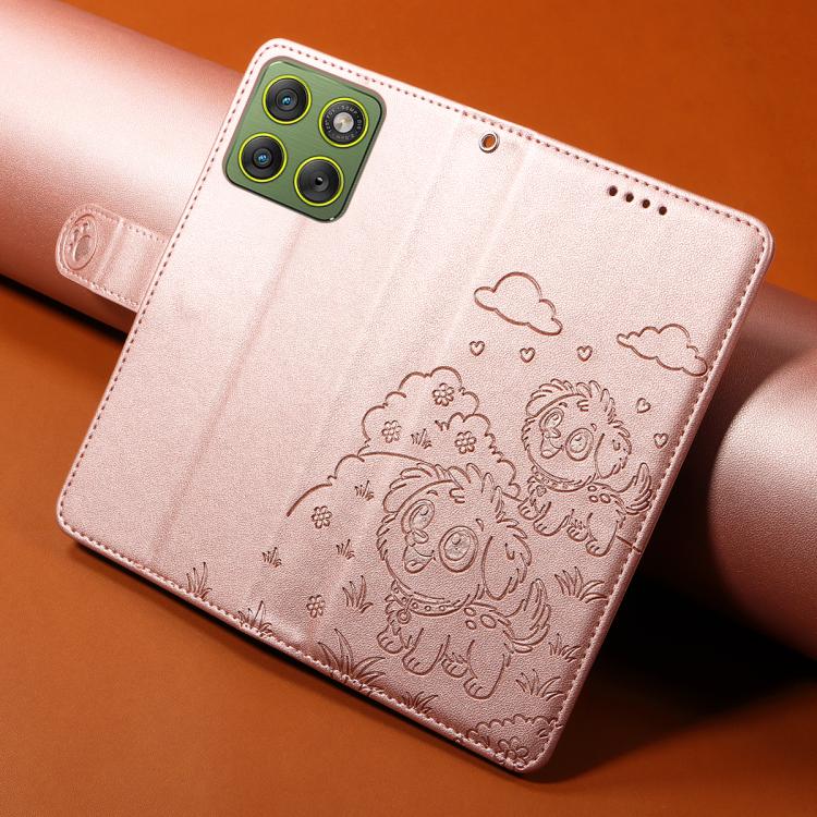 For Motorola Edge 70 5G / X70 Air 5G Embossed Heart Dog RFID Blocking Wallet Leather Phone Case