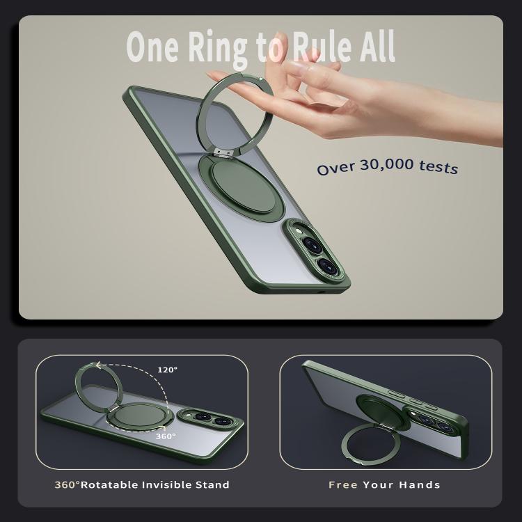 For Samsung Galaxy S25 Edge 5G Kalebol 360-degree Rotating MagSafe Magnetic Holder Phone Case