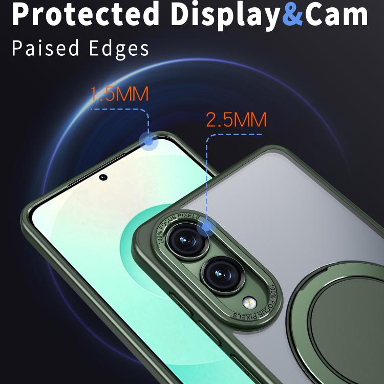 For Samsung Galaxy S25 Edge 5G Kalebol 360-degree Rotating MagSafe Magnetic Holder Phone Case