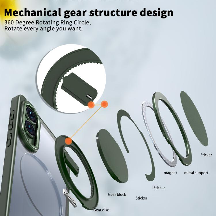 For Samsung Galaxy S25 Edge 5G Kalebol 360-degree Rotating MagSafe Magnetic Holder Phone Case