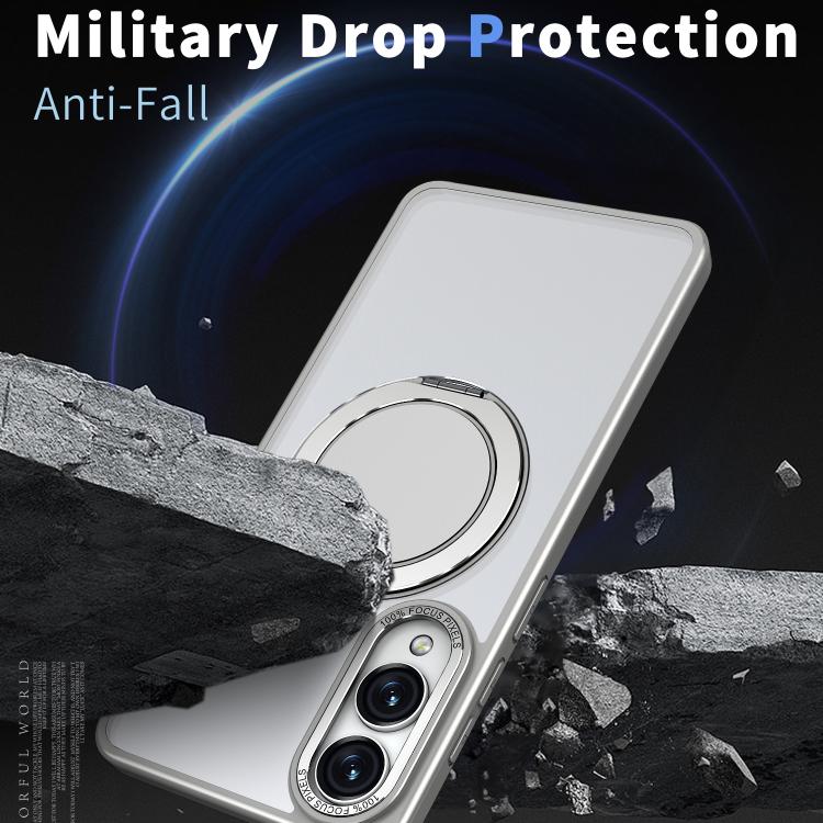 For Samsung Galaxy S25 Edge 5G Kalebol 360-degree Rotating MagSafe Magnetic Holder Phone Case