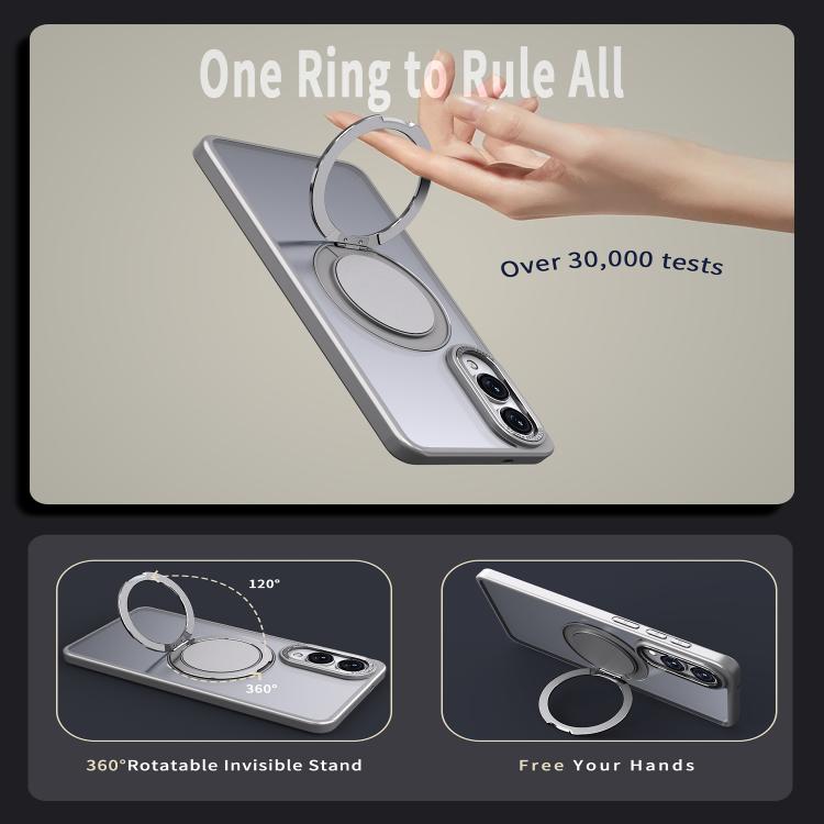 For Samsung Galaxy S25 Edge 5G Kalebol 360-degree Rotating MagSafe Magnetic Holder Phone Case
