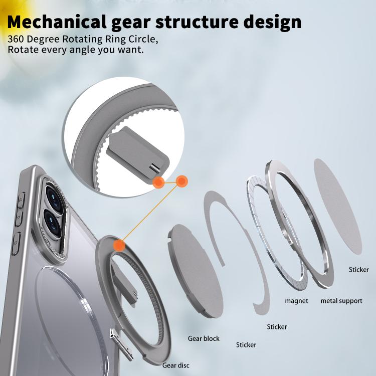 For Samsung Galaxy S25 Edge 5G Kalebol 360-degree Rotating MagSafe Magnetic Holder Phone Case