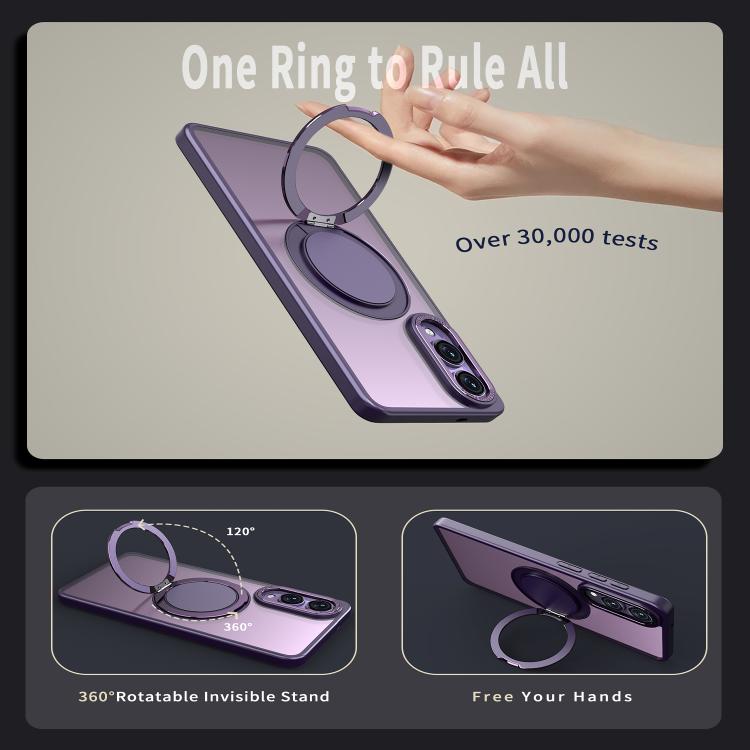 For Samsung Galaxy S25 Edge 5G Kalebol 360-degree Rotating MagSafe Magnetic Holder Phone Case