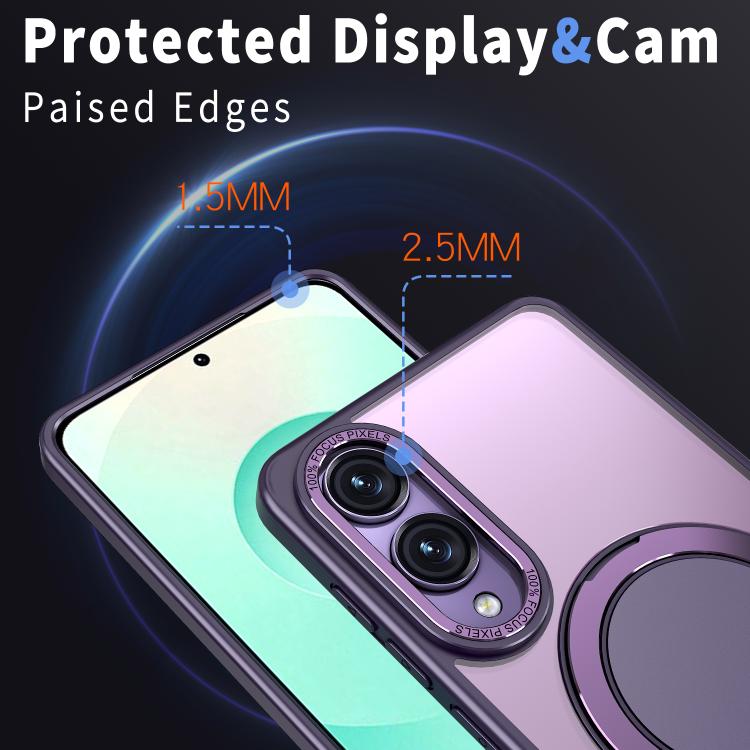 For Samsung Galaxy S25 Edge 5G Kalebol 360-degree Rotating MagSafe Magnetic Holder Phone Case