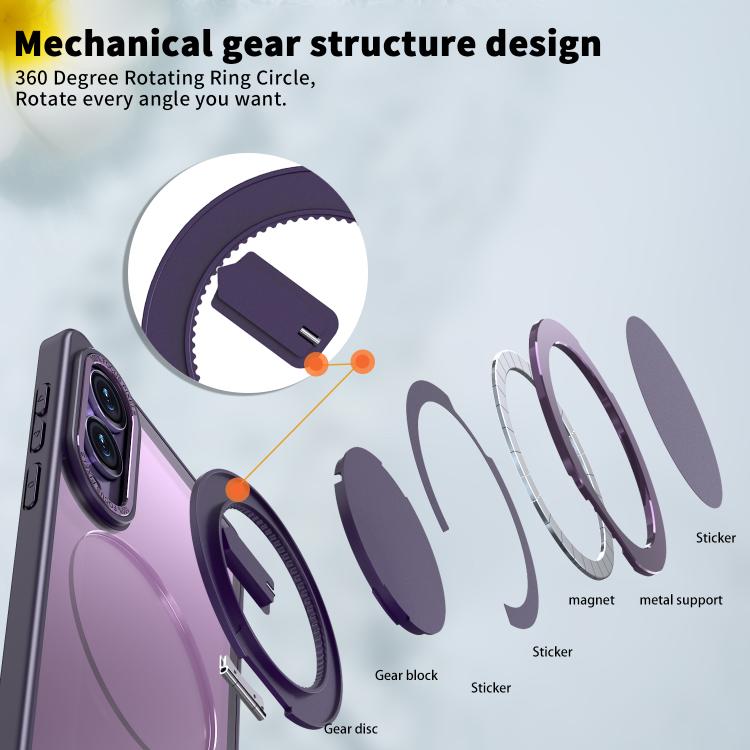For Samsung Galaxy S25 Edge 5G Kalebol 360-degree Rotating MagSafe Magnetic Holder Phone Case