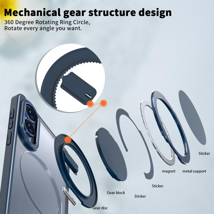 For Samsung Galaxy S25 Edge 5G Kalebol 360-degree Rotating MagSafe Magnetic Holder Phone Case