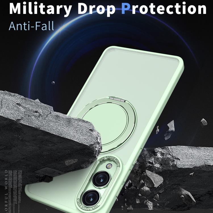 For Samsung Galaxy S25 Edge 5G Kalebol 360-degree Rotating MagSafe Magnetic Holder Phone Case