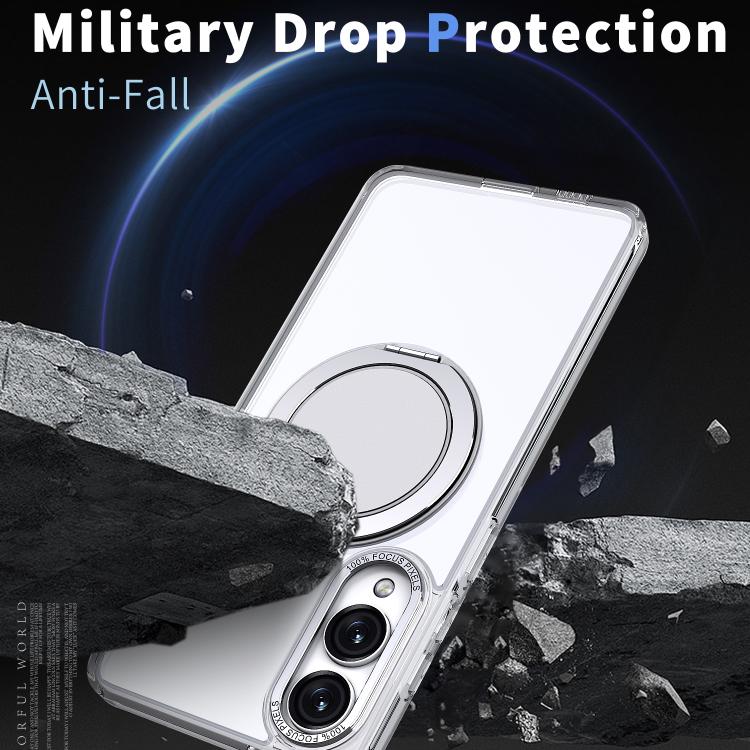 For Samsung Galaxy S25 Edge 5G Kalebol 360-degree Rotating MagSafe Magnetic Holder Phone Case