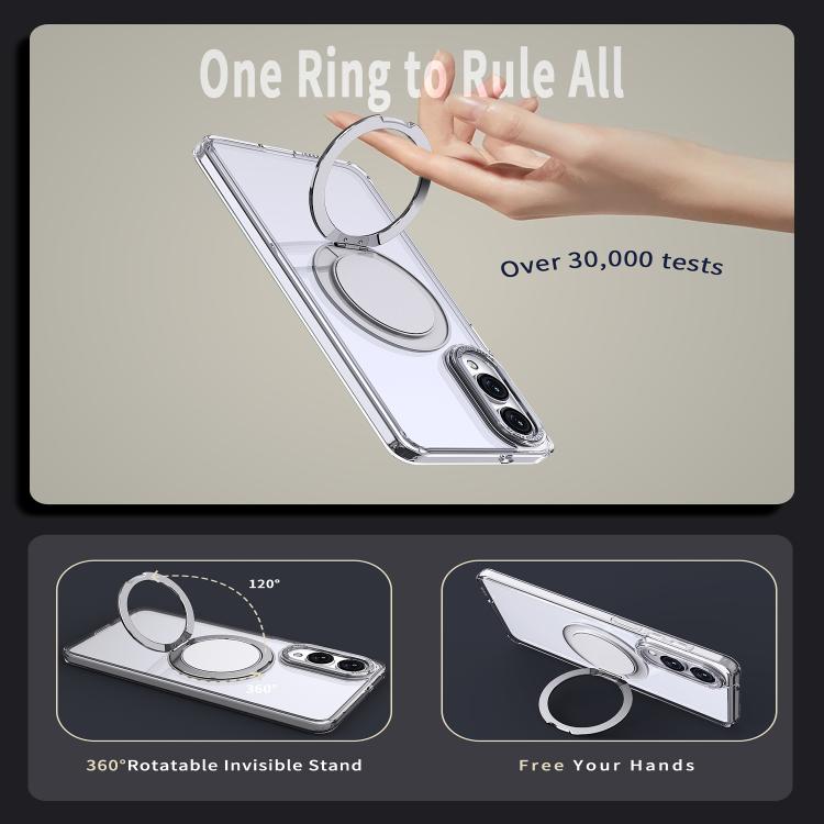 For Samsung Galaxy S25 Edge 5G Kalebol 360-degree Rotating MagSafe Magnetic Holder Phone Case
