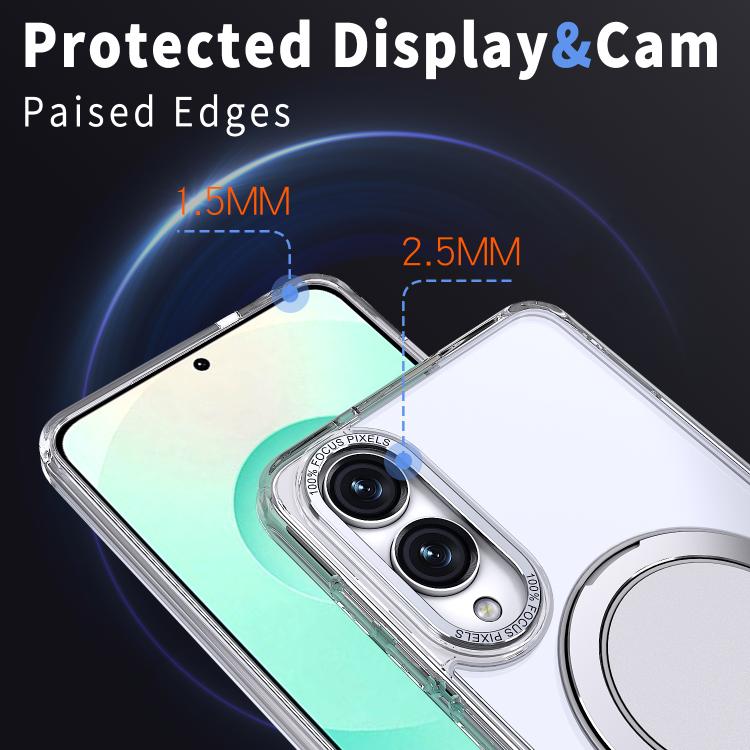 For Samsung Galaxy S25 Edge 5G Kalebol 360-degree Rotating MagSafe Magnetic Holder Phone Case