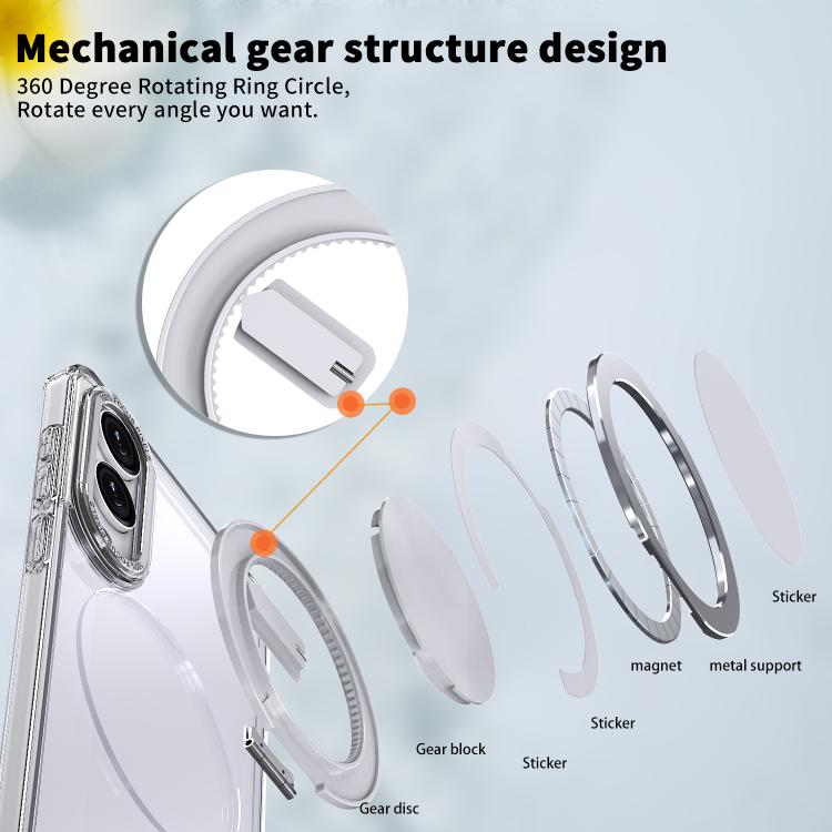 For Samsung Galaxy S25 Edge 5G Kalebol 360-degree Rotating MagSafe Magnetic Holder Phone Case