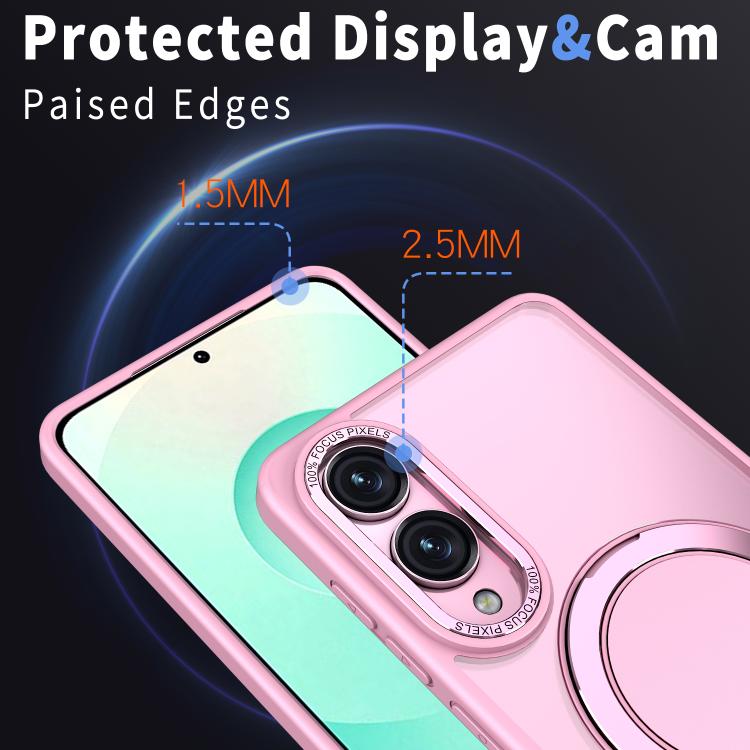 For Samsung Galaxy S25 Edge 5G Kalebol 360-degree Rotating MagSafe Magnetic Holder Phone Case