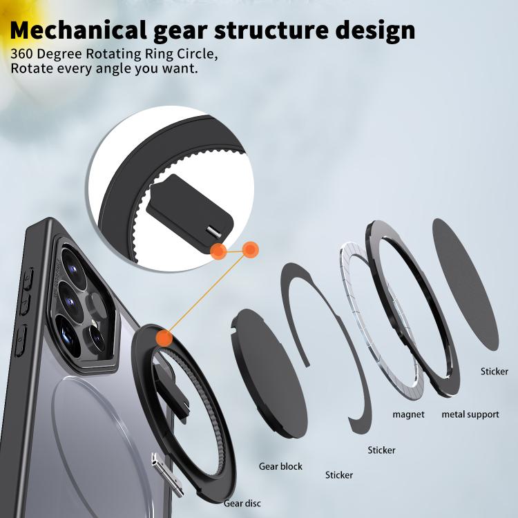 For Samsung Galaxy S25 Ultra 5G Kalebol 360-degree Rotating MagSafe Magnetic Holder Phone Case