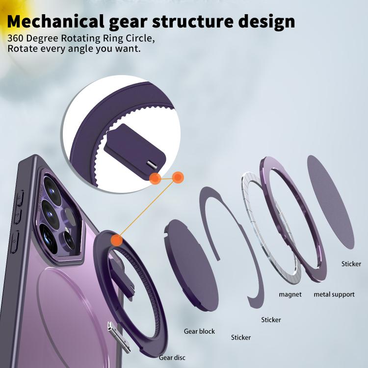 For Samsung Galaxy S25 Ultra 5G Kalebol 360-degree Rotating MagSafe Magnetic Holder Phone Case