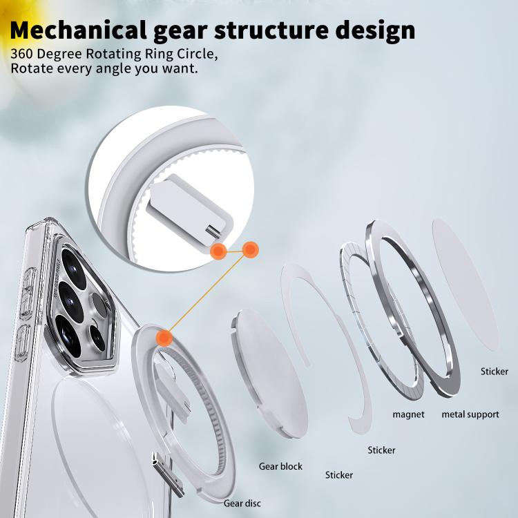 For Samsung Galaxy S25 Ultra 5G Kalebol 360-degree Rotating MagSafe Magnetic Holder Phone Case