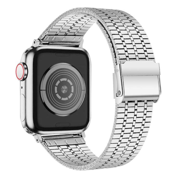 For Apple Watch 38 / 40 / 41 / S10 42mm xDfind Seven Beads Buckle Stainless Steel Watch Band