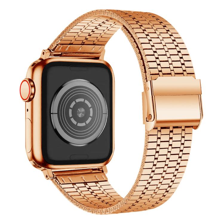 For Apple Watch 38 / 40 / 41 / S10 42mm xDfind Seven Beads Buckle Stainless Steel Watch Band