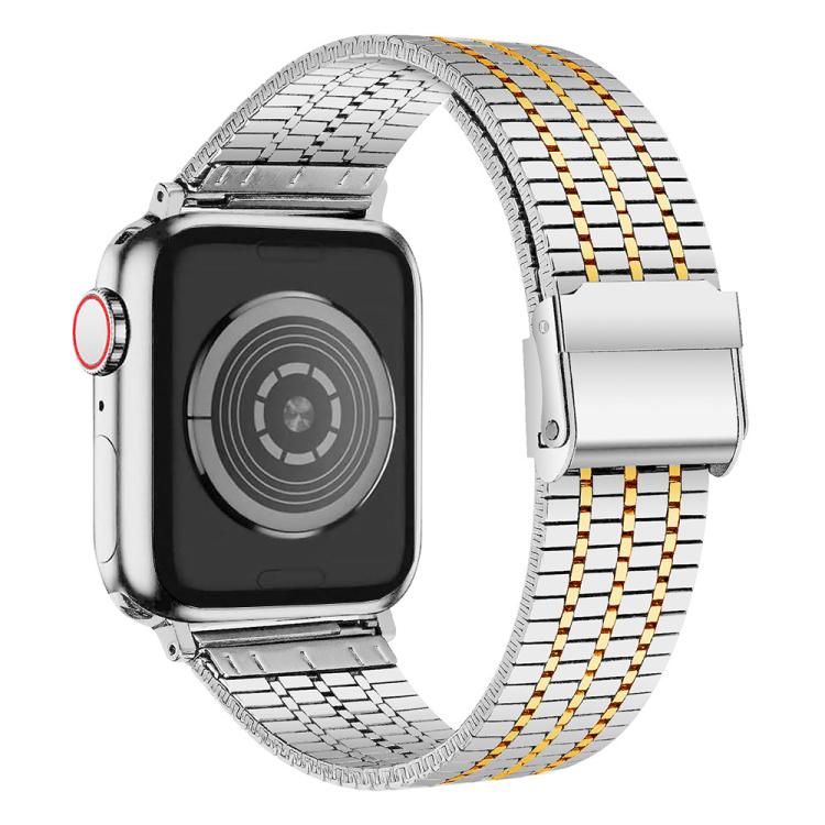 For Apple Watch 38 / 40 / 41 / S10 42mm xDfind Seven Beads Buckle Stainless Steel Watch Band